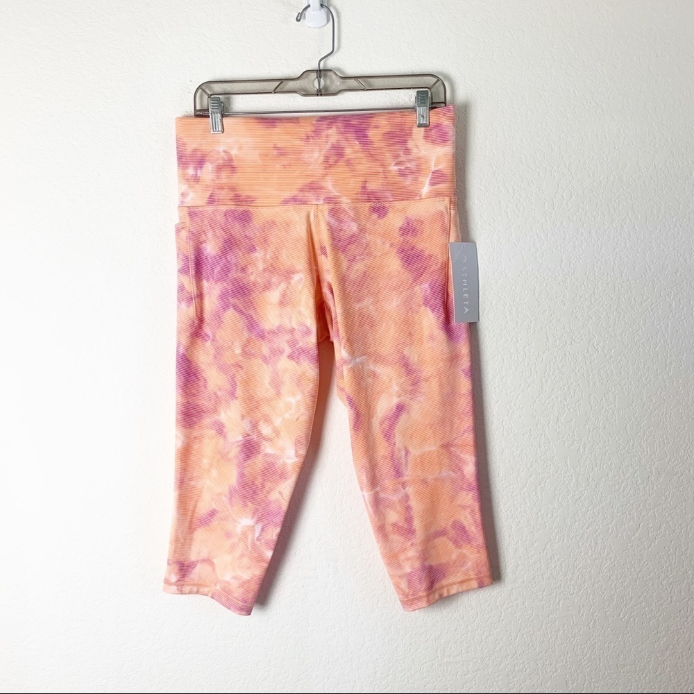 Athleta salutation stash pocket 2 Capri 1X